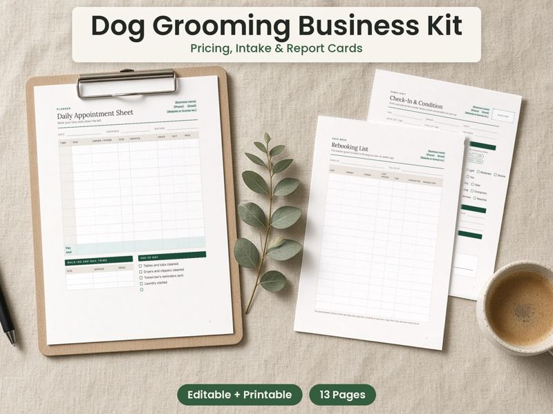 Dog Grooming Business Forms cover